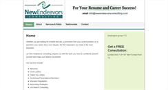 Desktop Screenshot of newendeavorsconsulting.com